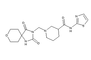 1-[(2,4-diketo-8-oxa-1,3-diazaspiro[4.5]decan-3-yl)methyl]-N-thiazol-2-yl-nipecotamide