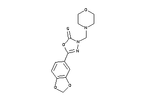 Image of 5-(1,3-benzodioxol-5-yl)-3-(morpholinomethyl)-1,3,4-oxadiazole-2-thione