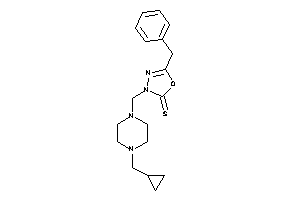 5-benzyl-3-[[4-(cyclopropylmethyl)piperazino]methyl]-1,3,4-oxadiazole-2-thione
