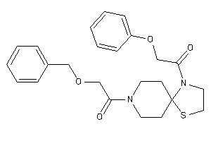 2-benzoxy-1-[1-(2-phenoxyacetyl)-4-thia-1,8-diazaspiro[4.5]decan-8-yl]ethanone