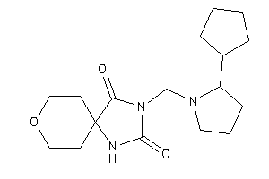 3-[(2-cyclopentylpyrrolidino)methyl]-8-oxa-1,3-diazaspiro[4.5]decane-2,4-quinone