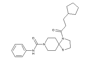 4-(3-cyclopentylpropanoyl)-N-phenyl-1-thia-4,8-diazaspiro[4.5]decane-8-carboxamide