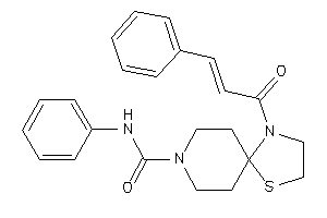 1-cinnamoyl-N-phenyl-4-thia-1,8-diazaspiro[4.5]decane-8-carboxamide