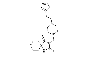 3-[[4-[2-(2-thienyl)ethyl]piperazino]methyl]-8-oxa-1,3-diazaspiro[4.5]decane-2,4-quinone