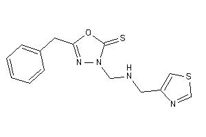 5-benzyl-3-[(thiazol-4-ylmethylamino)methyl]-1,3,4-oxadiazole-2-thione