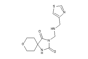 3-[(thiazol-4-ylmethylamino)methyl]-8-oxa-1,3-diazaspiro[4.5]decane-2,4-quinone