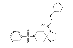 1-(8-besyl-1-thia-4,8-diazaspiro[4.5]decan-4-yl)-3-cyclopentyl-propan-1-one