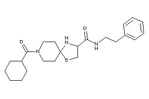 8-(cyclohexanecarbonyl)-N-phenethyl-1-thia-4,8-diazaspiro[4.5]decane-3-carboxamide