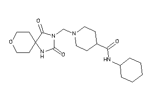 N-cyclohexyl-1-[(2,4-diketo-8-oxa-1,3-diazaspiro[4.5]decan-3-yl)methyl]isonipecotamide