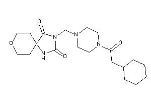 3-[[4-(2-cyclohexylacetyl)piperazino]methyl]-8-oxa-1,3-diazaspiro[4.5]decane-2,4-quinone