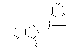Image of 2-[[(1-phenylcyclobutyl)amino]methyl]-1,2-benzothiazol-3-one