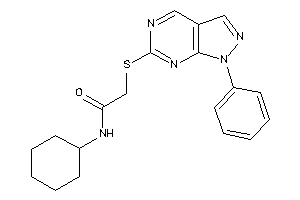 N-cyclohexyl-2-[(1-phenylpyrazolo[3,4-d]pyrimidin-6-yl)thio]acetamide