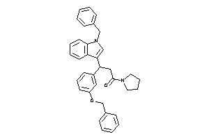 3-(3-benzoxyphenyl)-3-(1-benzylindol-3-yl)-1-pyrrolidino-propan-1-one