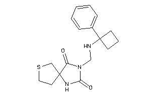 Image of 3-[[(1-phenylcyclobutyl)amino]methyl]-7-thia-1,3-diazaspiro[4.4]nonane-2,4-quinone