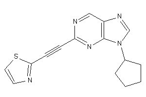 2-[2-(9-cyclopentylpurin-2-yl)ethynyl]thiazole