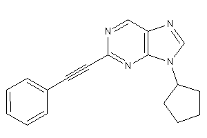 9-cyclopentyl-2-(2-phenylethynyl)purine