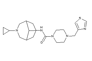 N-(7-cyclopropyl-7-azabicyclo[3.3.1]nonan-9-yl)-4-(thiazol-4-ylmethyl)piperazine-1-carboxamide