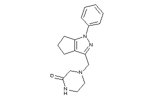 4-[(1-phenyl-5,6-dihydro-4H-cyclopenta[c]pyrazol-3-yl)methyl]piperazin-2-one