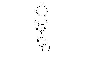 5-(1,3-benzodioxol-5-yl)-3-(1,4-diazepan-1-ylmethyl)-1,3,4-oxadiazole-2-thione