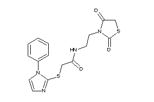 N-[2-(2,4-diketothiazolidin-3-yl)ethyl]-2-[(1-phenylimidazol-2-yl)thio]acetamide