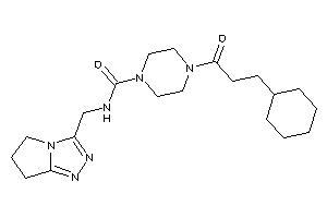 4-(3-cyclohexylpropanoyl)-N-(6,7-dihydro-5H-pyrrolo[2,1-c][1,2,4]triazol-3-ylmethyl)piperazine-1-carboxamide