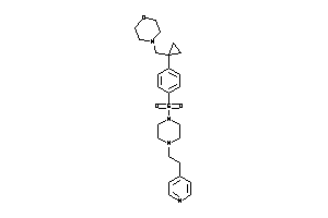 Image of 4-[[1-[4-[4-[2-(4-pyridyl)ethyl]piperazino]sulfonylphenyl]cyclopropyl]methyl]morpholine