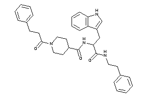 1-hydrocinnamoyl-N-[1-(1H-indol-3-ylmethyl)-2-keto-2-(phenethylamino)ethyl]isonipecotamide