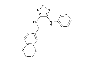 Image of (4-anilino-1,2,5-thiadiazol-3-yl)-(2,3-dihydro-1,4-benzodioxin-7-ylmethyl)amine