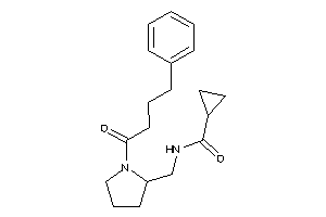 Image of N-[[1-(4-phenylbutanoyl)pyrrolidin-2-yl]methyl]cyclopropanecarboxamide