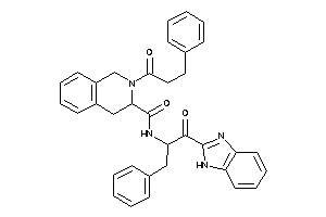 Image of N-[2-(1H-benzimidazol-2-yl)-1-benzyl-2-keto-ethyl]-2-hydrocinnamoyl-3,4-dihydro-1H-isoquinoline-3-carboxamide