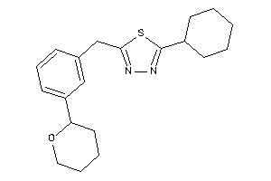Image of 2-cyclohexyl-5-(3-tetrahydropyran-2-ylbenzyl)-1,3,4-thiadiazole