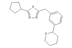 Image of 2-cyclopentyl-5-(3-tetrahydropyran-2-ylbenzyl)-1,3,4-thiadiazole