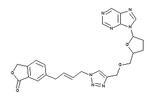 Image of 6-[4-[4-[(5-purin-9-yltetrahydrofuran-2-yl)methoxymethyl]triazol-1-yl]but-2-enyl]phthalide