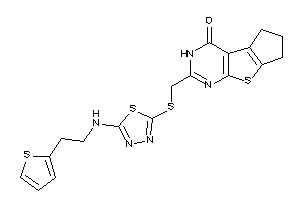 [[5-[2-(2-thienyl)ethylamino]-1,3,4-thiadiazol-2-yl]thio]methylBLAHone