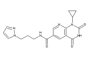 1-cyclopropyl-2,4-diketo-N-(3-pyrazol-1-ylpropyl)pyrido[2,3-d]pyrimidine-6-carboxamide