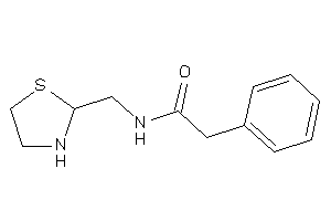2-phenyl-N-(thiazolidin-2-ylmethyl)acetamide
