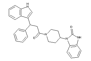 3-[1-[3-(1H-indol-3-yl)-3-phenyl-propanoyl]-4-piperidyl]-1H-benzimidazol-2-one