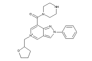 [2-phenyl-5-(tetrahydrofurfuryl)pyrazolo[4,3-c]pyridin-5-ium-7-yl]-piperazino-methanone