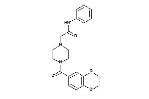 Image of 2-[4-(2,3-dihydro-1,4-benzodioxine-6-carbonyl)piperazino]-N-phenyl-acetamide