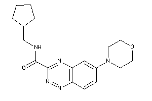 N-(cyclopentylmethyl)-6-morpholino-1,2,4-benzotriazine-3-carboxamide