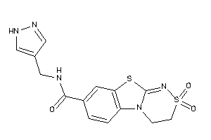 2,2-diketo-N-(1H-pyrazol-4-ylmethyl)-3,4-dihydro-[1,2,4]thiadiazino[3,4-b][1,3]benzothiazole-8-carboxamide