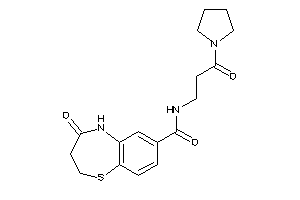 4-keto-N-(3-keto-3-pyrrolidino-propyl)-3,5-dihydro-2H-1,5-benzothiazepine-7-carboxamide