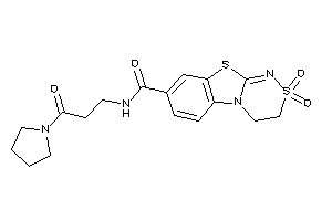 Image of 2,2-diketo-N-(3-keto-3-pyrrolidino-propyl)-3,4-dihydro-[1,2,4]thiadiazino[3,4-b][1,3]benzothiazole-8-carboxamide