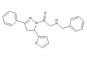 2-(benzylamino)-1-[5-(2-furyl)-3-phenyl-2-pyrazolin-1-yl]ethanone