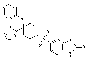 Image of 6-spiro[5H-pyrrolo[1,2-a]quinoxaline-4,4'-piperidine]-1'-ylsulfonyl-3H-1,3-benzoxazol-2-one