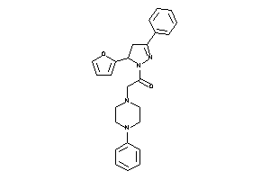 1-[5-(2-furyl)-3-phenyl-2-pyrazolin-1-yl]-2-(4-phenylpiperazino)ethanone