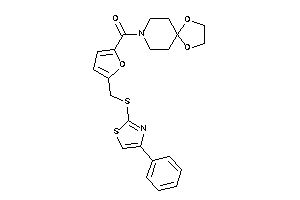 1,4-dioxa-8-azaspiro[4.5]decan-8-yl-[5-[[(4-phenylthiazol-2-yl)thio]methyl]-2-furyl]methanone