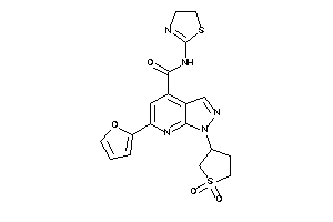 1-(1,1-diketothiolan-3-yl)-6-(2-furyl)-N-(2-thiazolin-2-yl)pyrazolo[3,4-b]pyridine-4-carboxamide