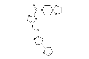 1,4-dioxa-8-azaspiro[4.5]decan-8-yl-[5-[[[4-(2-thienyl)thiazol-2-yl]thio]methyl]-2-furyl]methanone