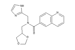 N-(1,3-dioxolan-4-ylmethyl)-N-(1H-imidazol-2-ylmethyl)quinoline-6-carboxamide